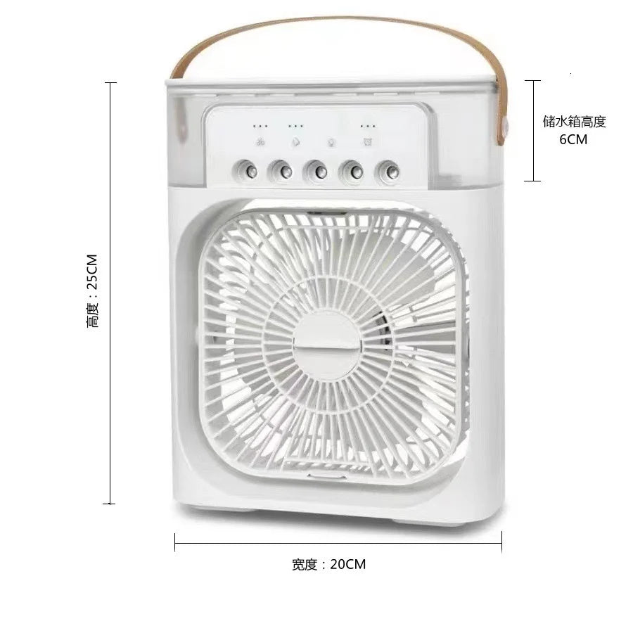 Stay Cool Anywhere: The Ultimate Portable Air Conditioner Fan with LED Night Light and Adjustable Features