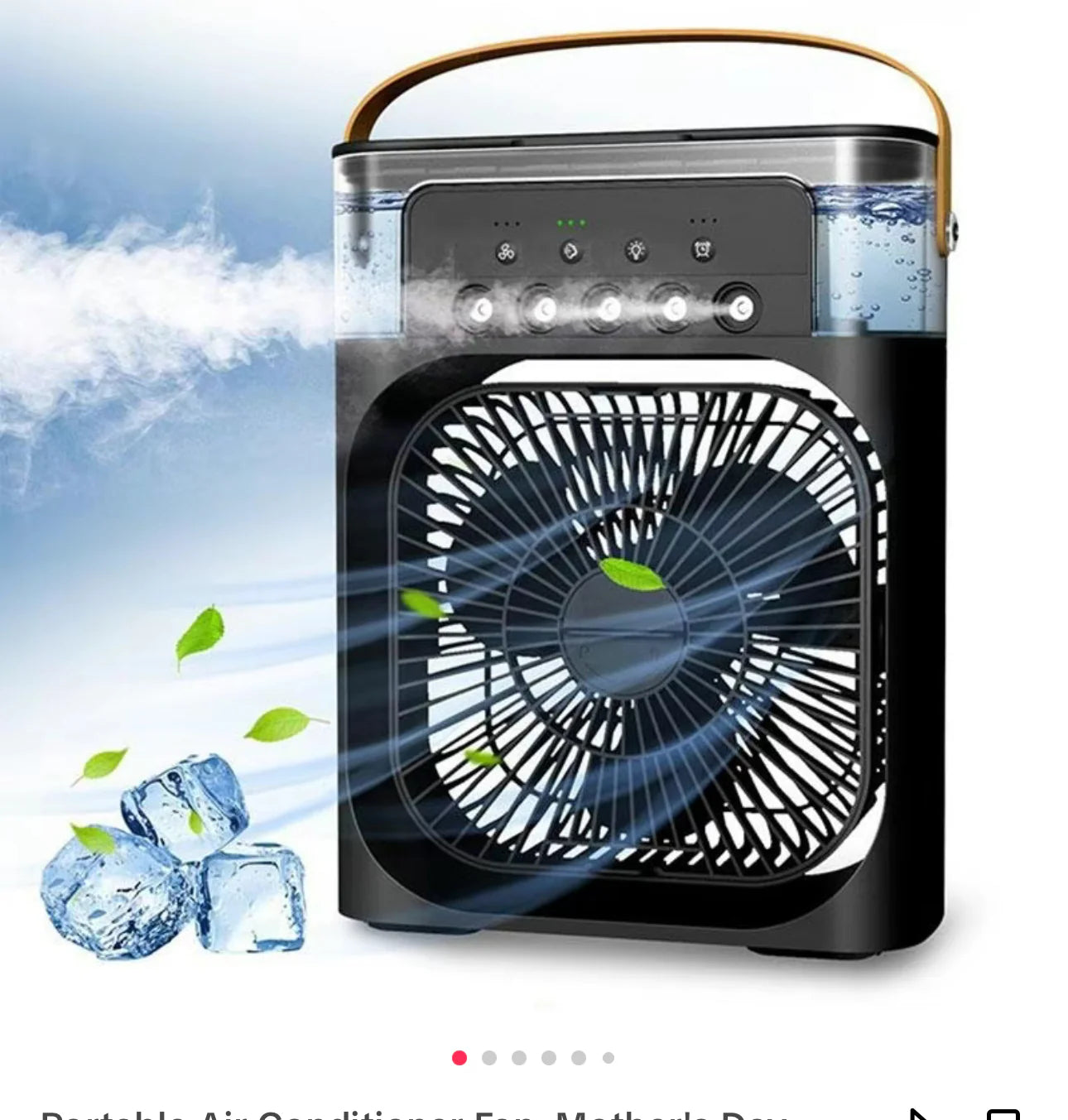 Stay Cool Anywhere: The Ultimate Portable Air Conditioner Fan with LED Night Light and Adjustable Features