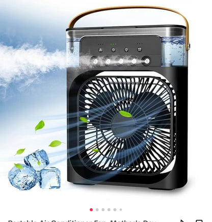Stay Cool Anywhere: The Ultimate Portable Air Conditioner Fan with LED Night Light and Adjustable Features